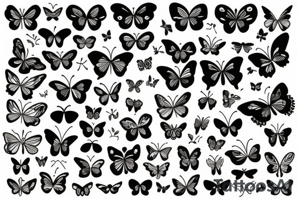 Butterflies tattoo idea