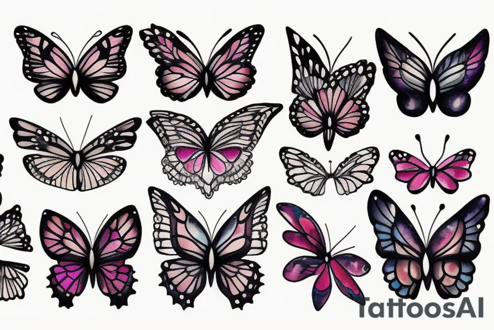 Butterflies tattoo idea