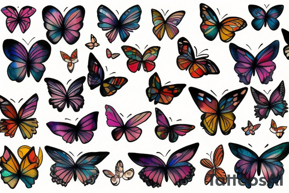 Butterflies tattoo idea