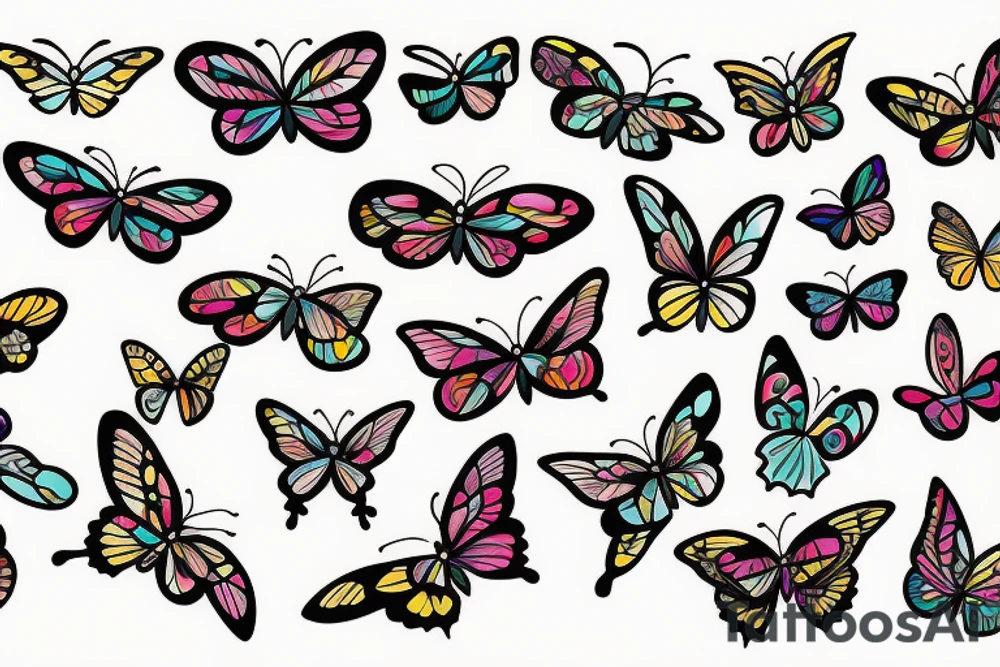Butterflies tattoo idea
