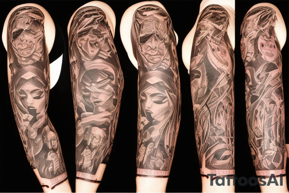 Female rage protect from evil men tattoo idea