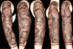 Female rage protect from evil men tattoo idea