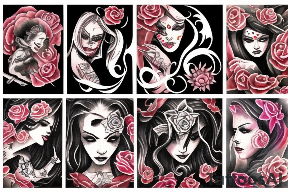 Female rage protect from evil men tattoo idea