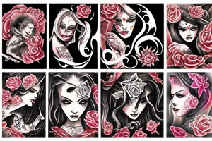 Female rage protect from evil men tattoo idea
