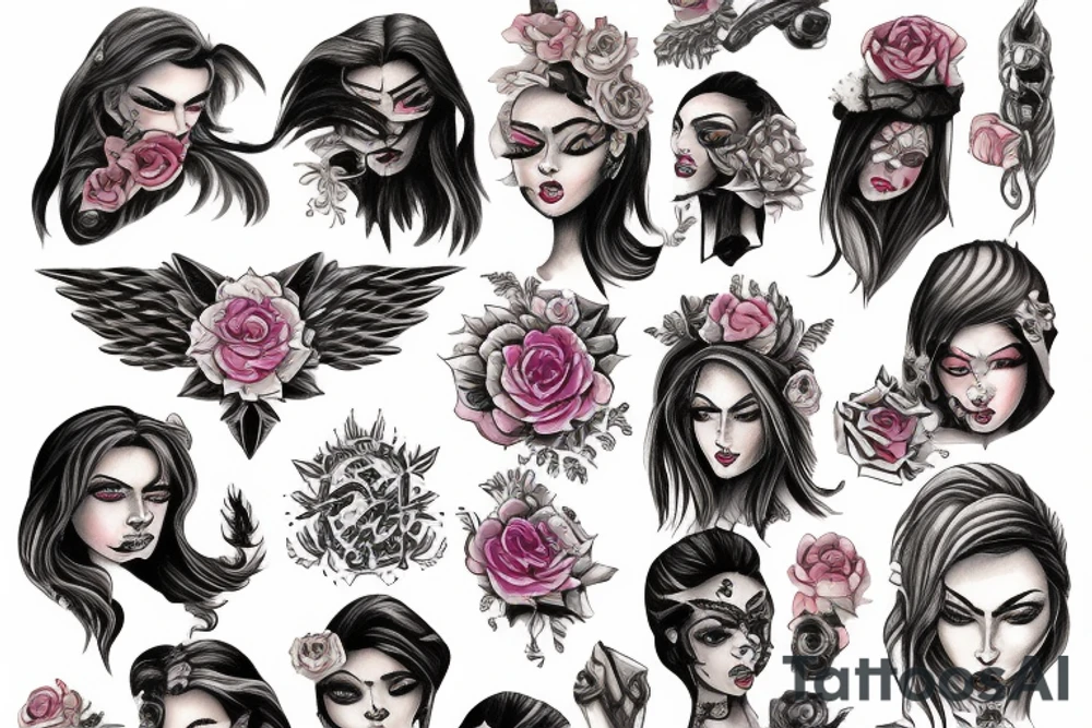 Female rage protect from evil men tattoo idea