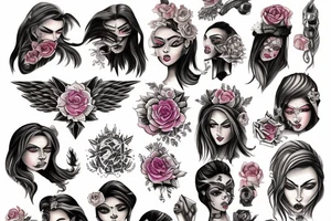 Female rage protect from evil men tattoo idea