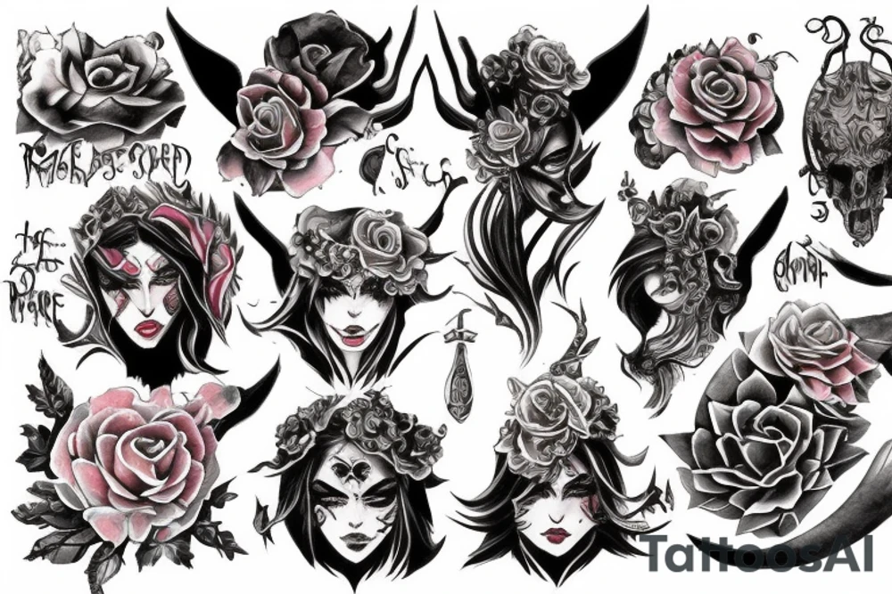 Female rage protect from evil men tattoo idea