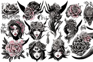 Female rage protect from evil men tattoo idea