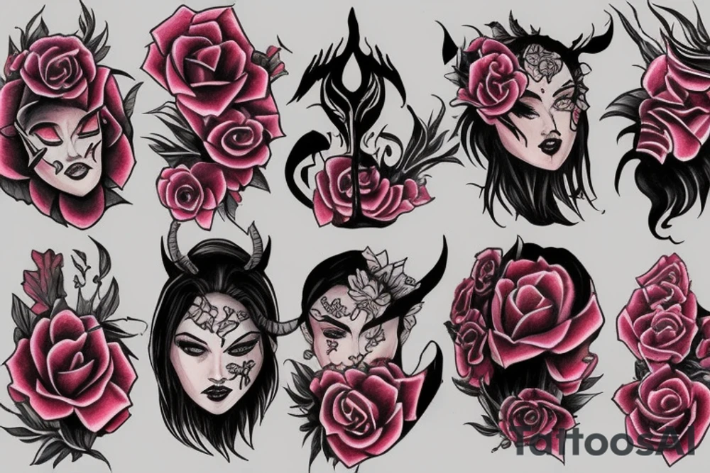 Female rage protect from evil men tattoo idea