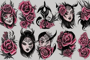 Female rage protect from evil men tattoo idea