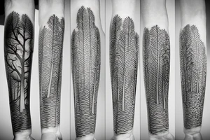Three pine trees tattoo idea