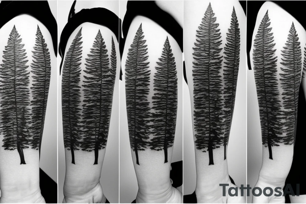 Three pine trees tattoo idea