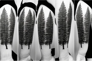Three pine trees tattoo idea