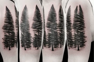 Three pine trees tattoo idea