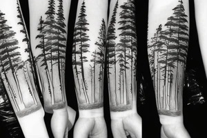 pine trees tattoo idea