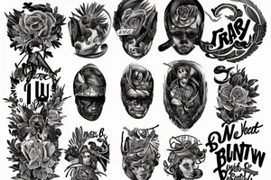 My last name Burtenshaw as the central piece, exemplifies freedom and masculinity tattoo idea