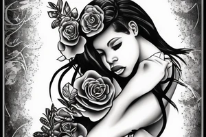 Black female Angel tattoo idea