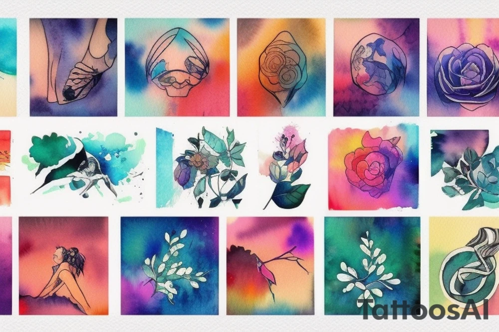 colourful tattoo idea