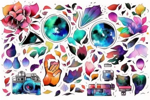 colourful tattoo idea