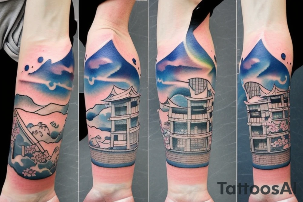 Japan city tattoo idea