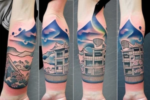 Japan city tattoo idea