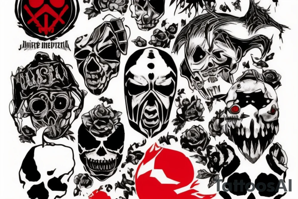 on full arm, trash polka + japanese, black end red
nu skulls tattoo idea on full arm, trash polka + japanese, black end red
nu skulls tattoo idea