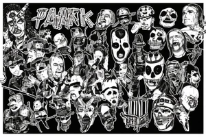 trash polka about war that is provoked by capitalism tattoo idea