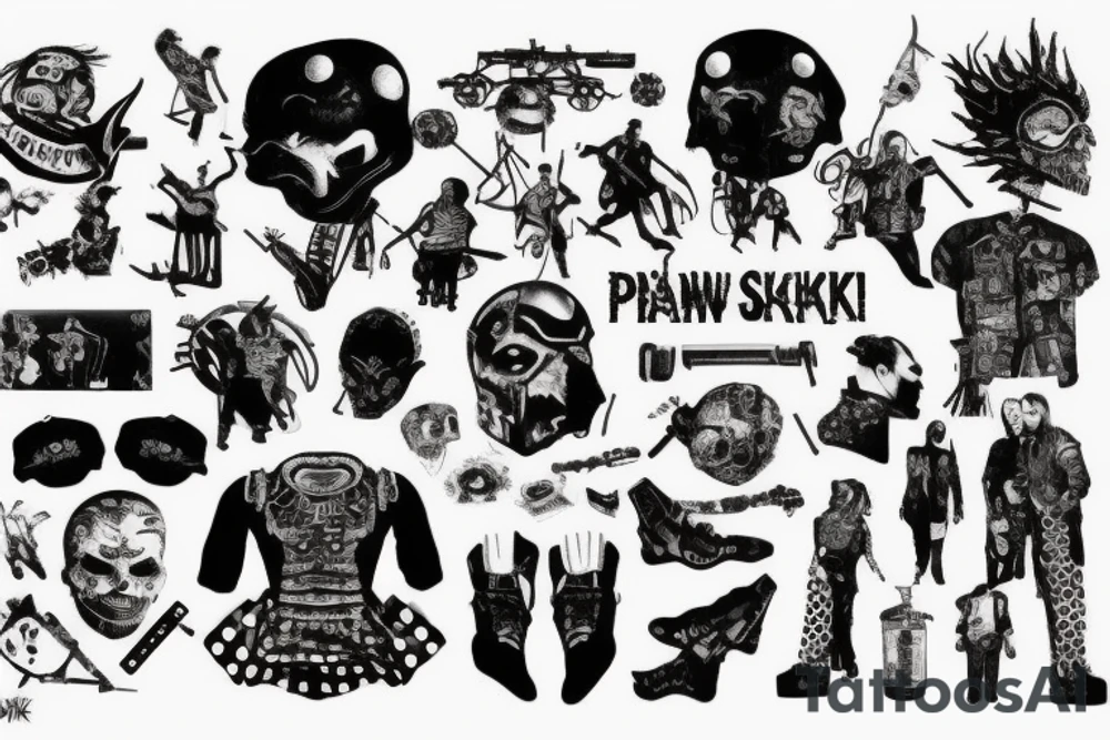 trash polka about war that is provoked by capitalism tattoo idea