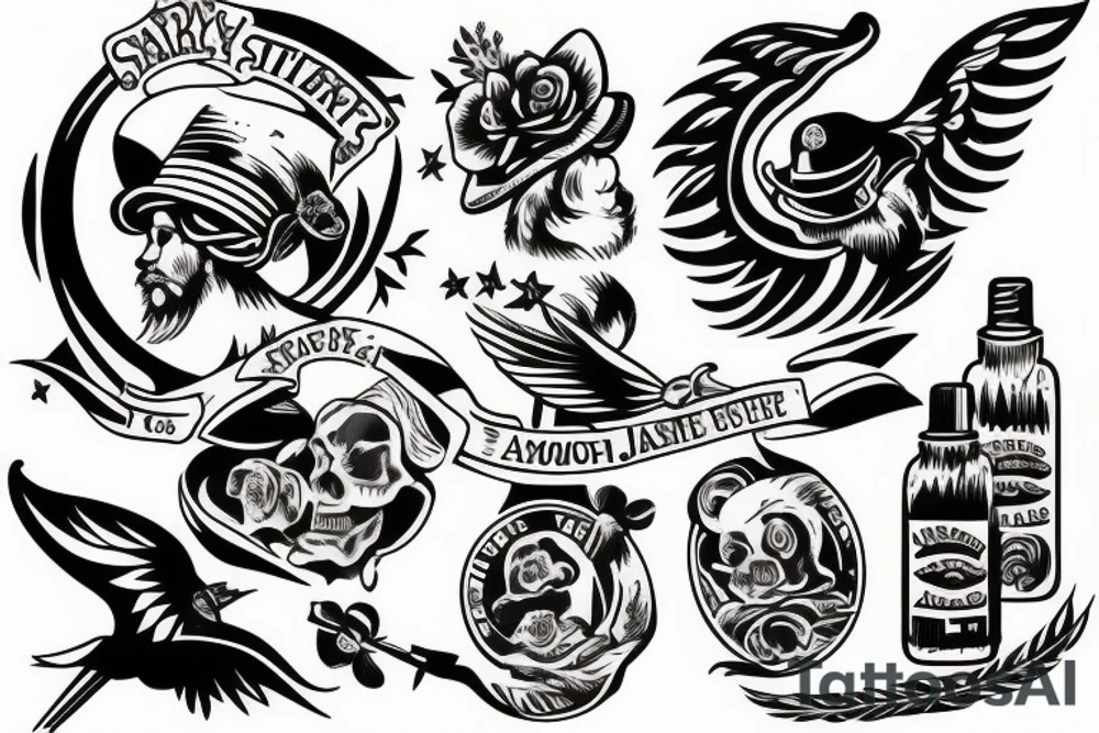 American traditional sailor jerry wrist tattoo tattoo idea