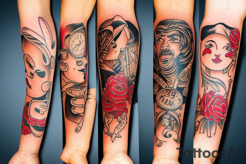 American traditional sailor jerry wrist tattoo tattoo idea