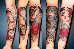American traditional sailor jerry wrist tattoo tattoo idea