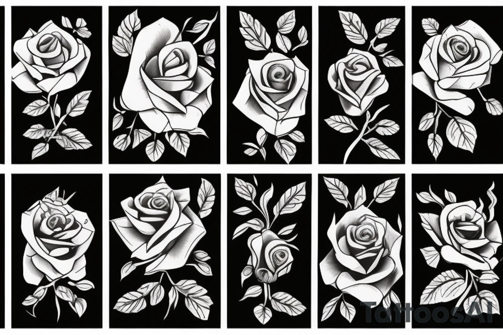 Rose with a stem tattoo idea