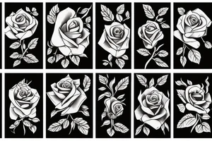 Rose with a stem tattoo idea