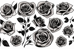Rose with a stem tattoo idea