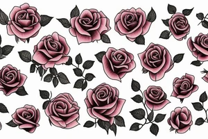 American traditional rose with a stem tattoo idea