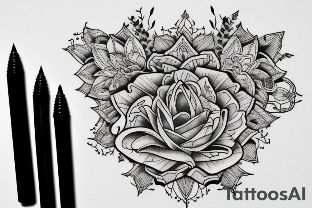 Using tools and knowledge to create something beautiful tattoo idea