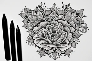 Using tools and knowledge to create something beautiful tattoo idea
