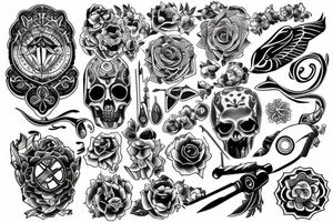 Using tools and knowledge to create something beautiful tattoo idea
