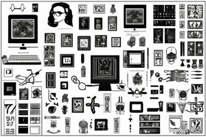 Framing square and computer tattoo idea