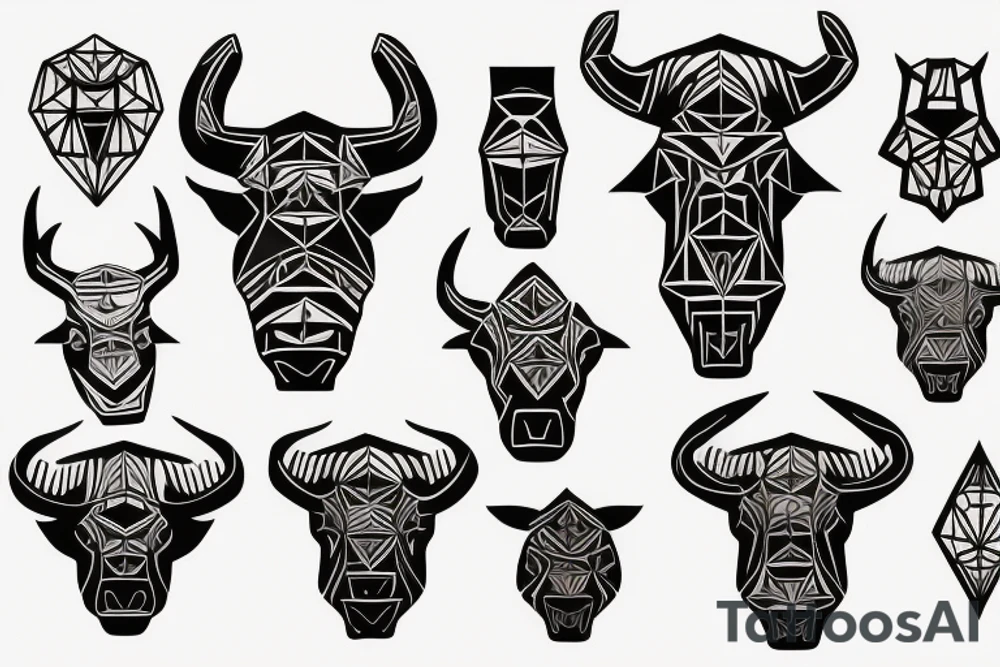 Bison head tattoo idea