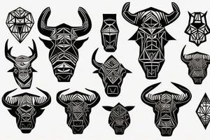 Bison head tattoo idea