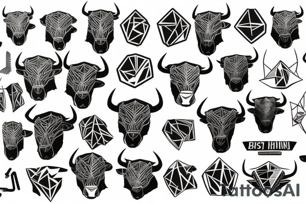 Bison head tattoo idea