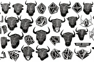 Bison head tattoo idea