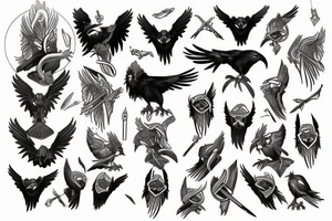 Odin’s ravens tattoo idea