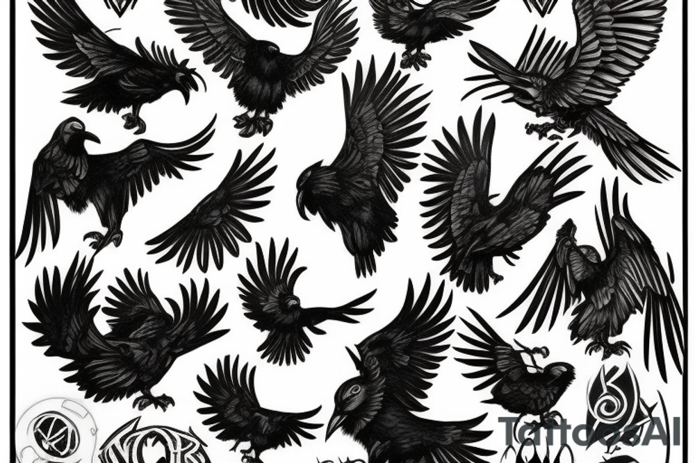 Odin’s ravens tattoo idea