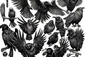 Odin’s ravens tattoo idea