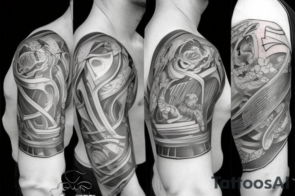 Shoulder pieces tattoo idea