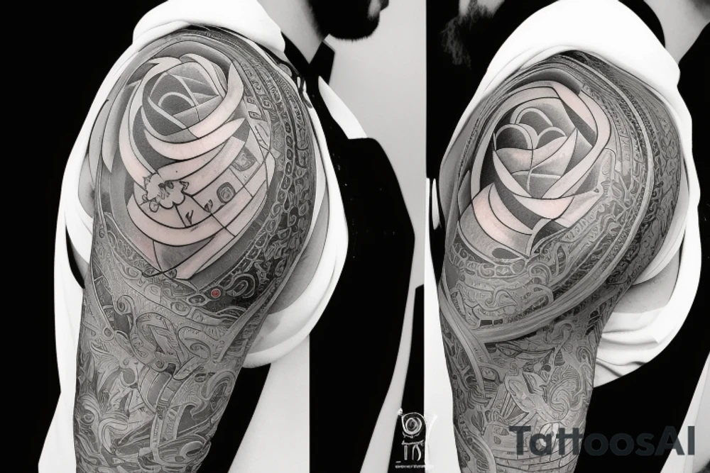 Shoulder pieces tattoo idea