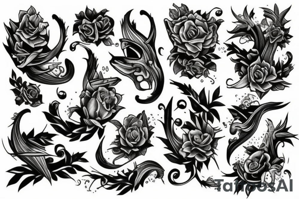 Snap dragons tattoo idea