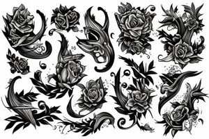Snap dragons tattoo idea